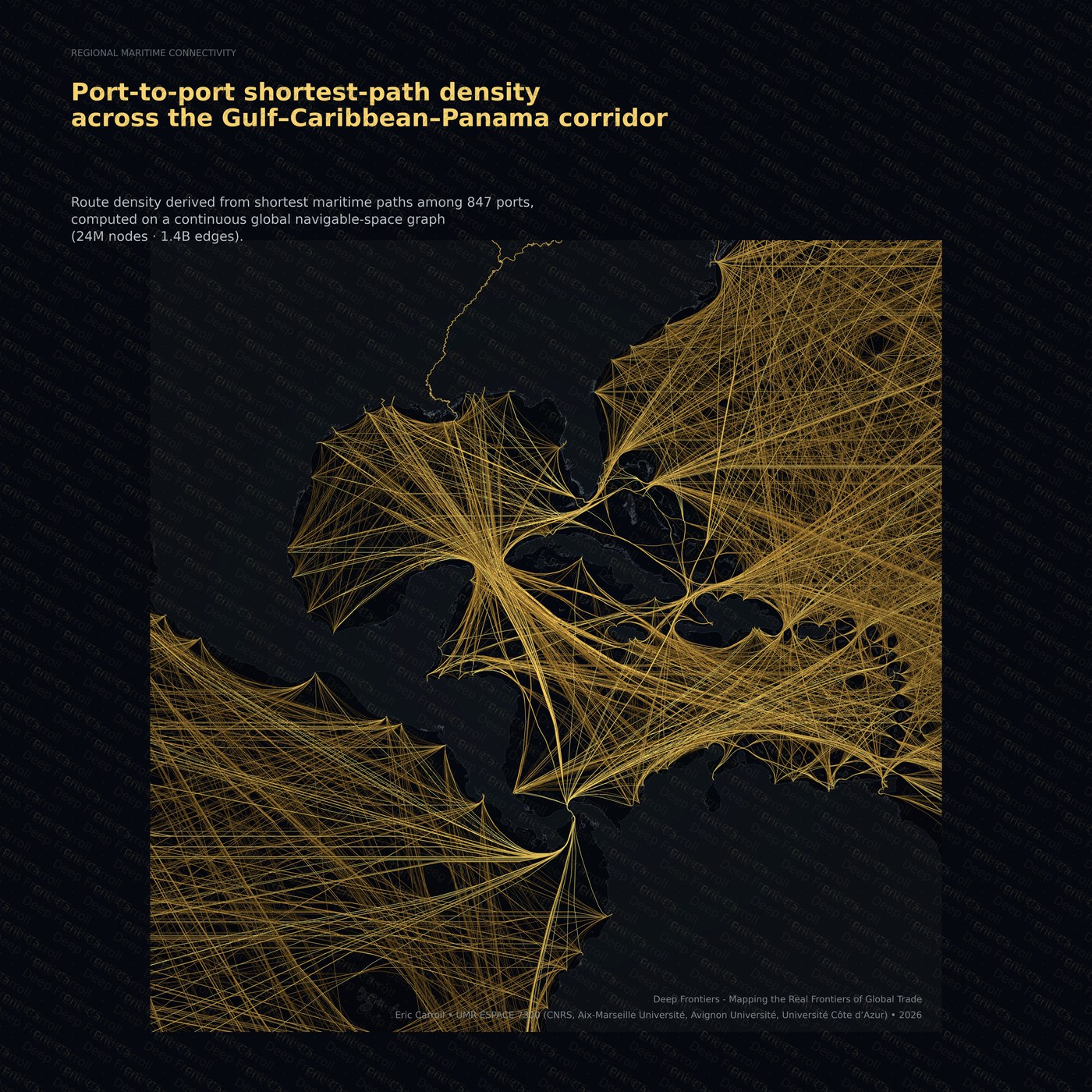 Routes maritimes autour du corridor de Panama